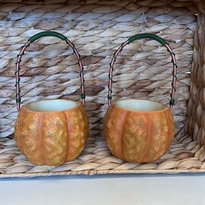 Fall Pumkins Ceramic Decor